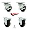 Service Caster 3 Inch Phenolic Swivel Top Plate Caster Set with 2 Brakes 2 Rigid SCC-20S314-PHS-TLB-2-R-2 - alternate 2
